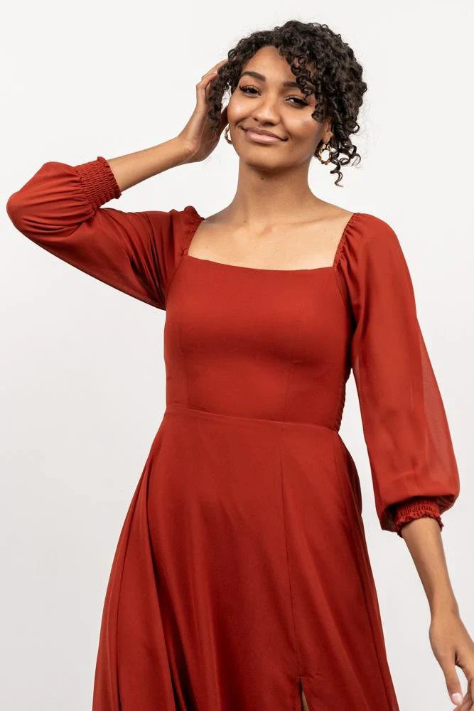 Giselle Maxi Dress | Brick