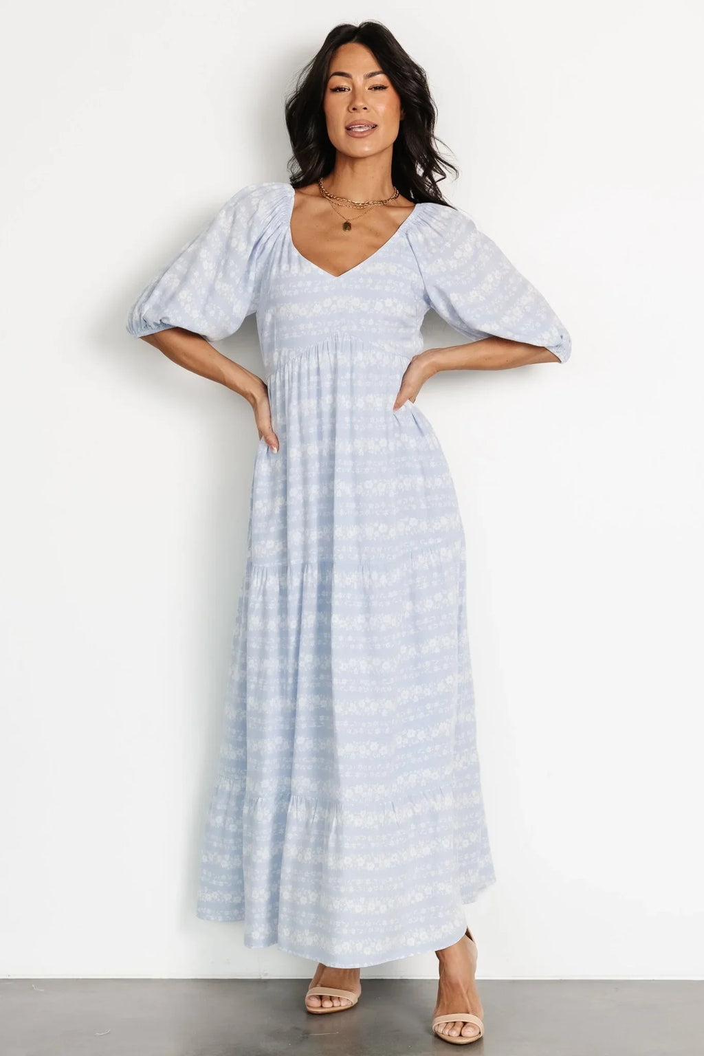 Adalee Dress | Light Blue Floral
