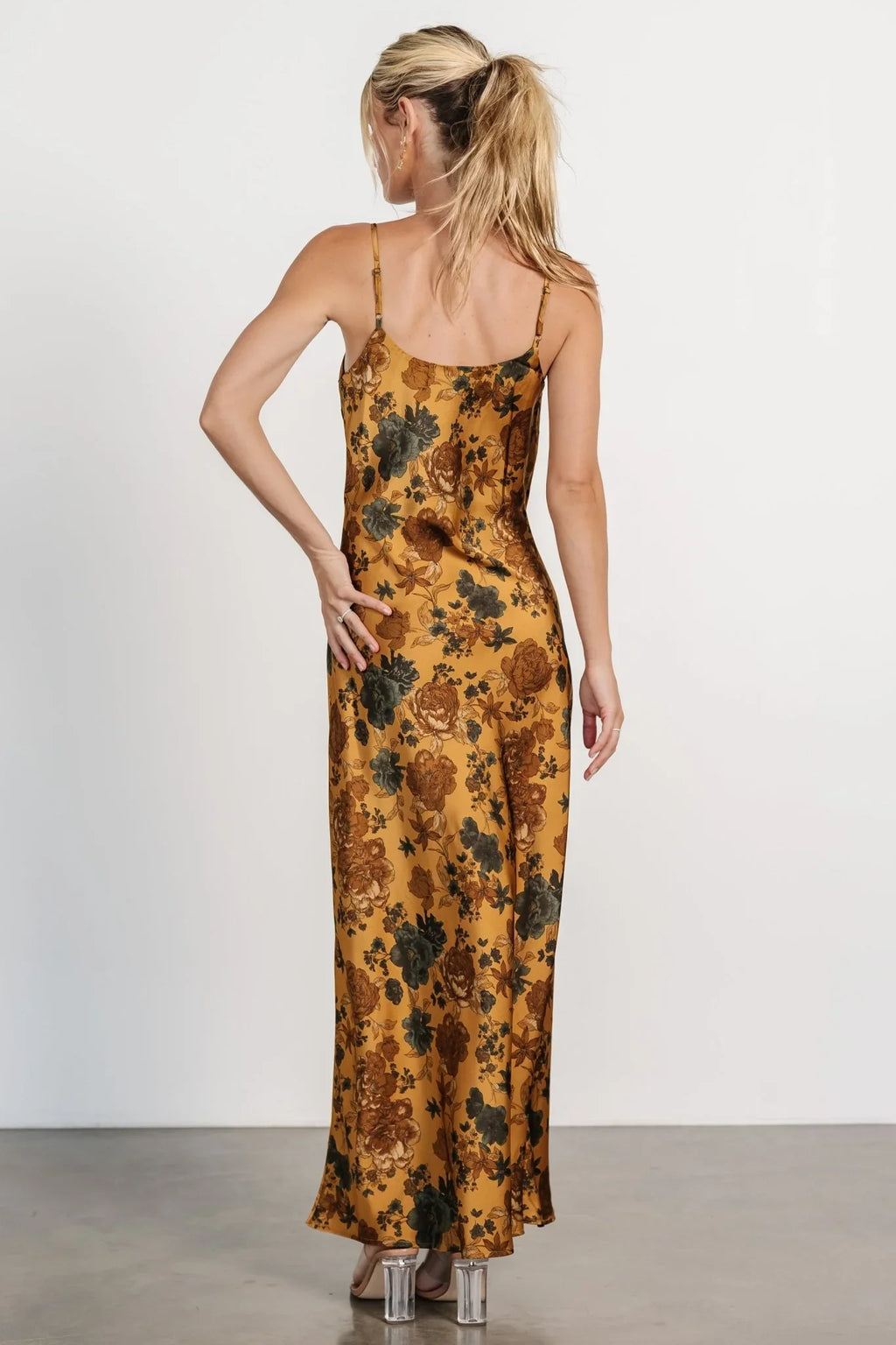Hallie Tank Maxi Dress | Gold Multi