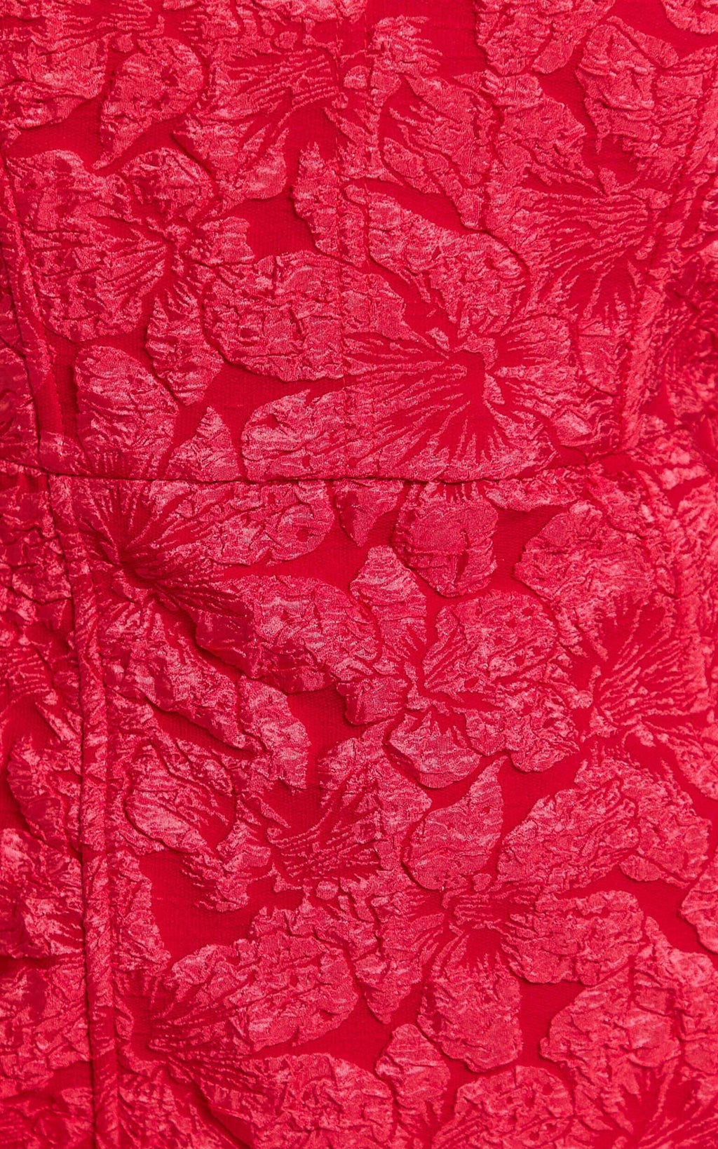 Brailey Mini Dress - Strapless Dress in Red Jacquard