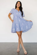 Keegan Short Dress | Blue + Ivory Floral