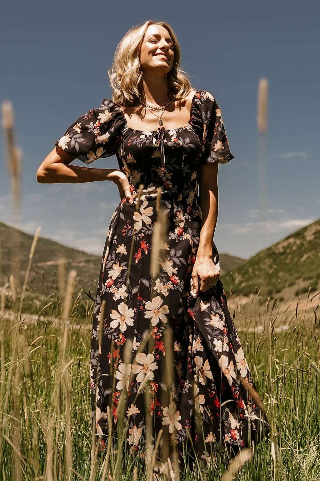 Raelynn Maxi Dress | Black Floral