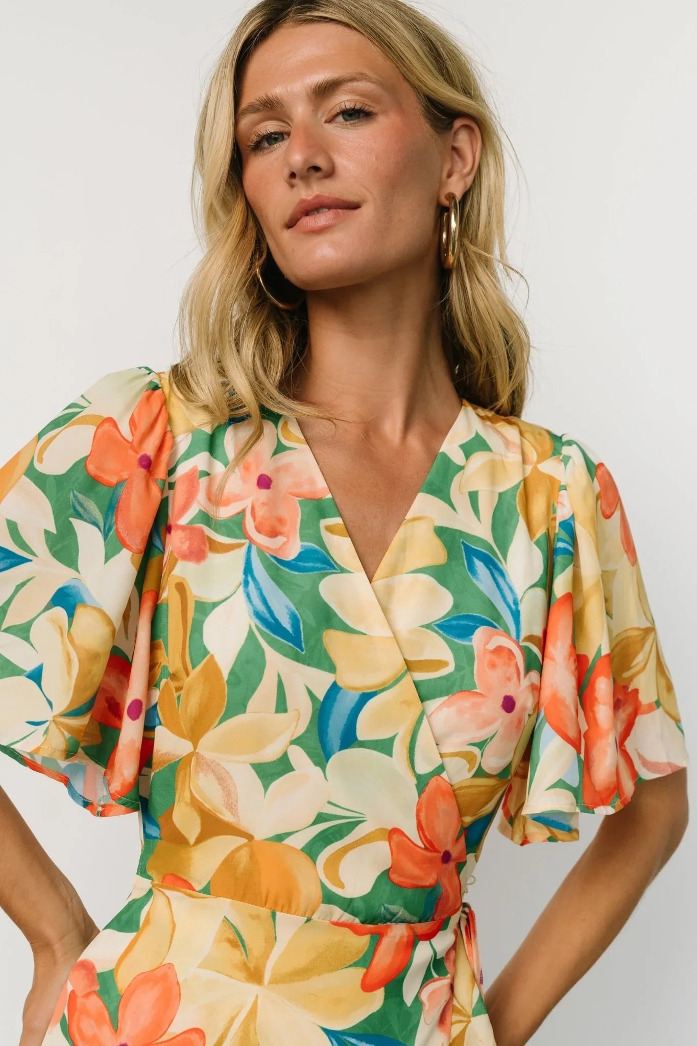 Adrianna Wrap Maxi Dress | Multi Floral