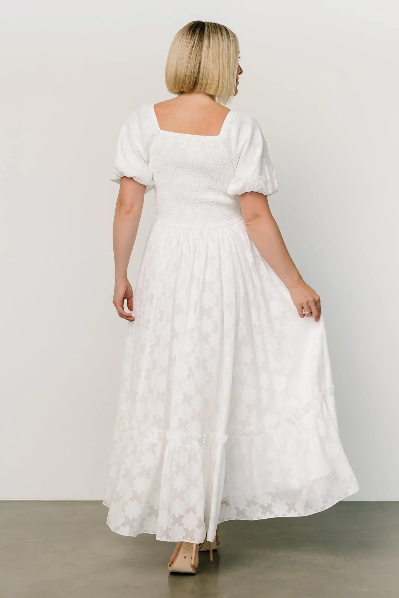 Alta Jacquard Maxi Dress | Off White