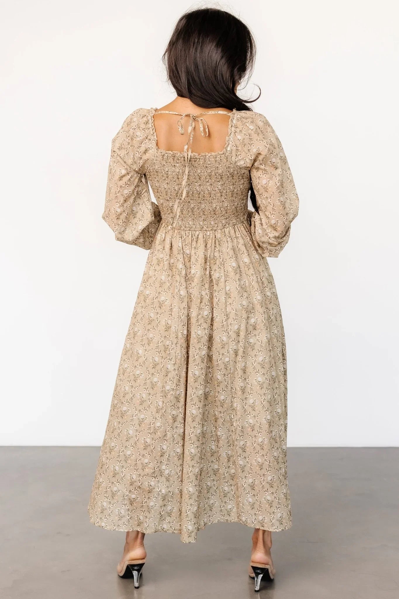 Truman Smocked Dress | Olive Floral