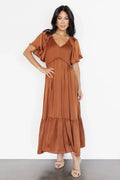Lovell Smocked Midi Dress | Dark Copper