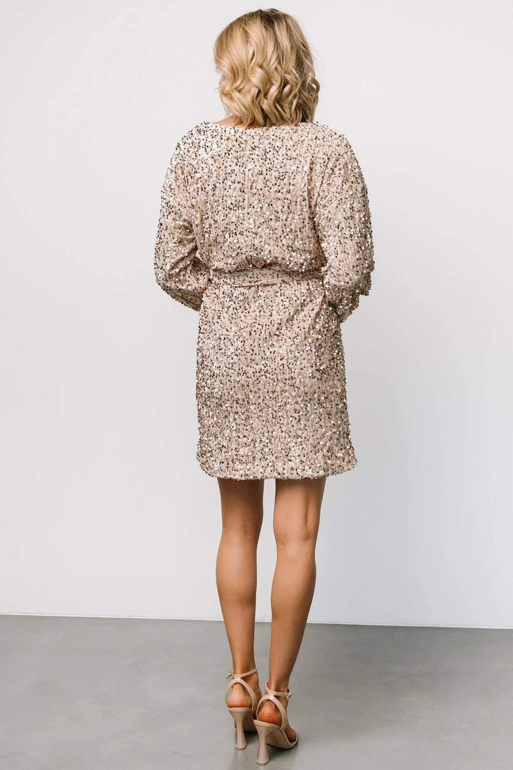 Jelena Sequin Short Dress | Champagne