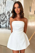 Evonne Strapless Mini Dress - White