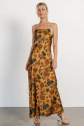 Hallie Tank Maxi Dress | Gold Multi