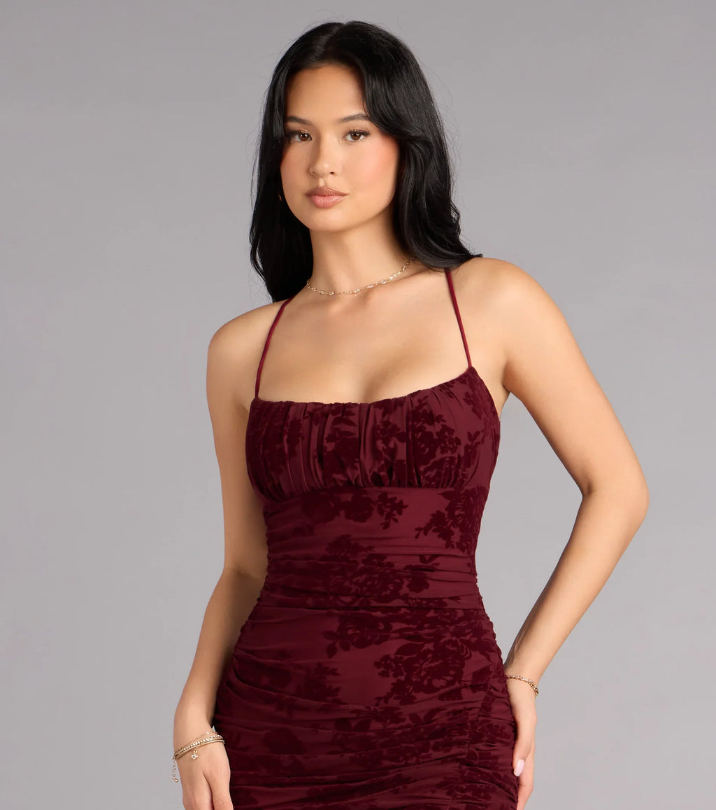 Mandy Strappy Tie-Back Mermaid Formal Dress