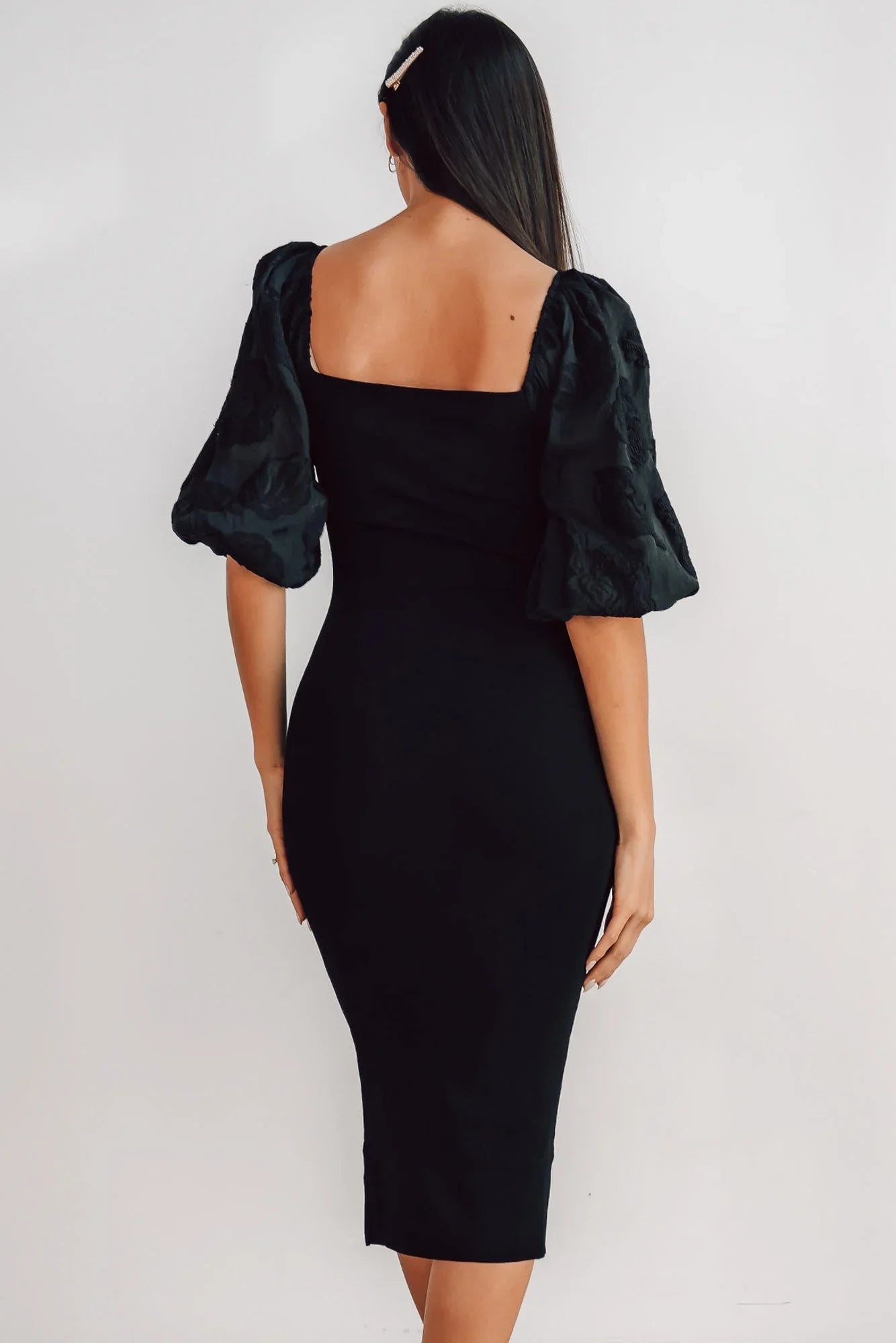 Weyland Bodycon Midi Dress | Black