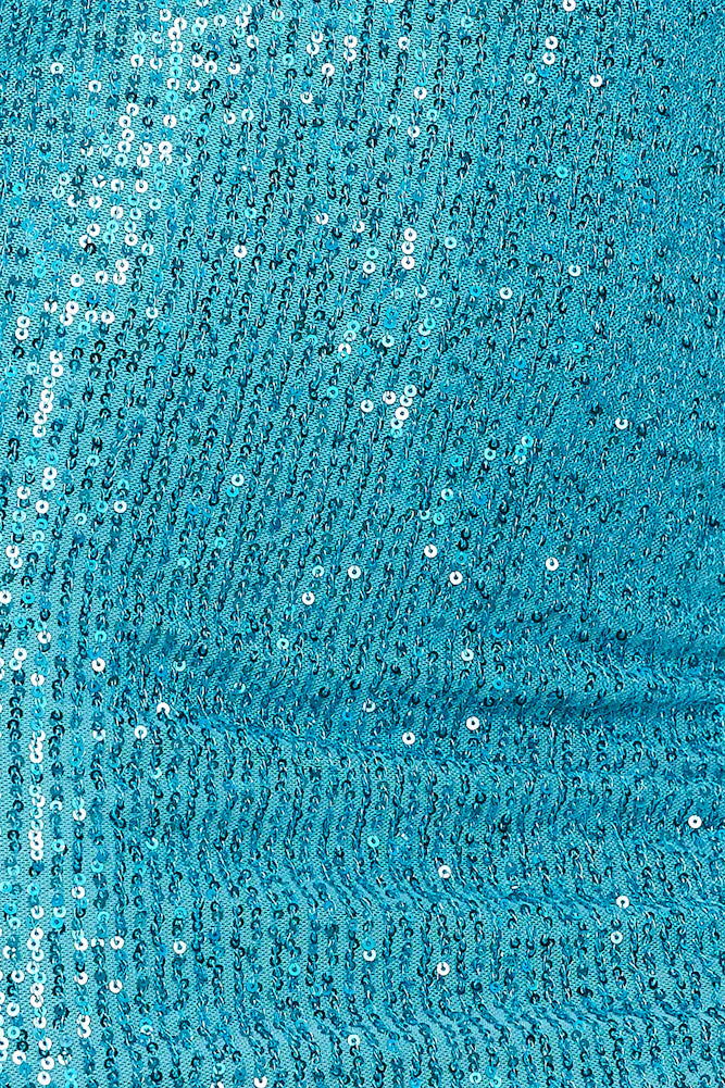 Calling Party Girls Sequin Mini Dress Aqua