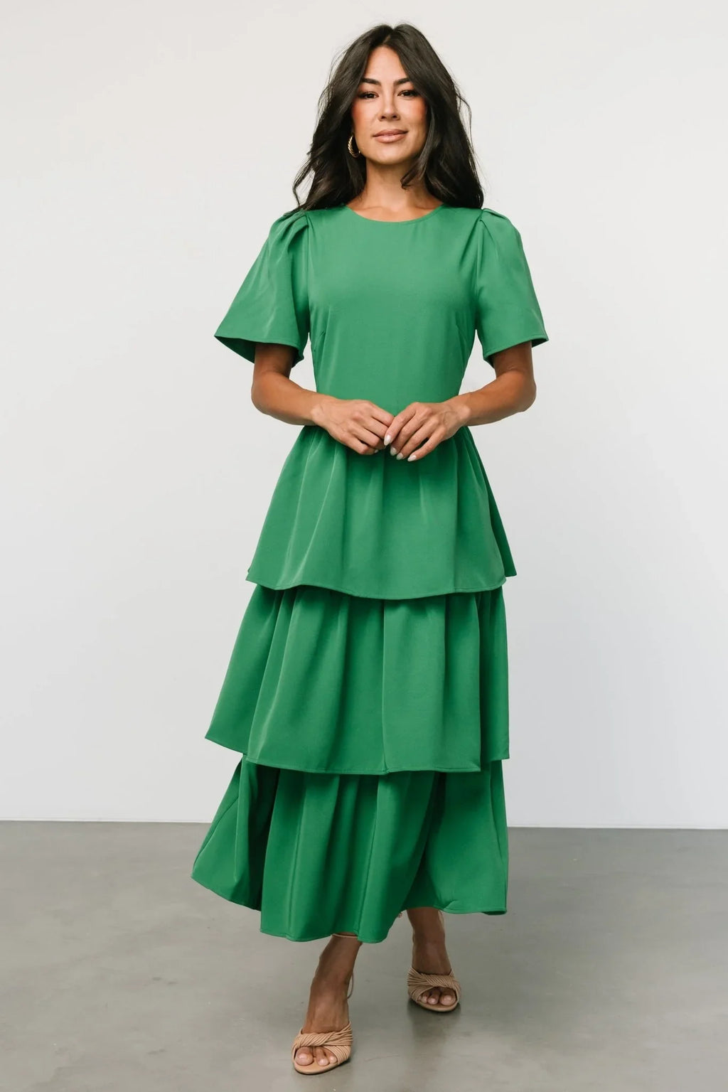 Cadenza Tiered Maxi Dress | Green
