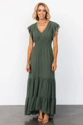 Adelina Maxi Dress | Dark Sage