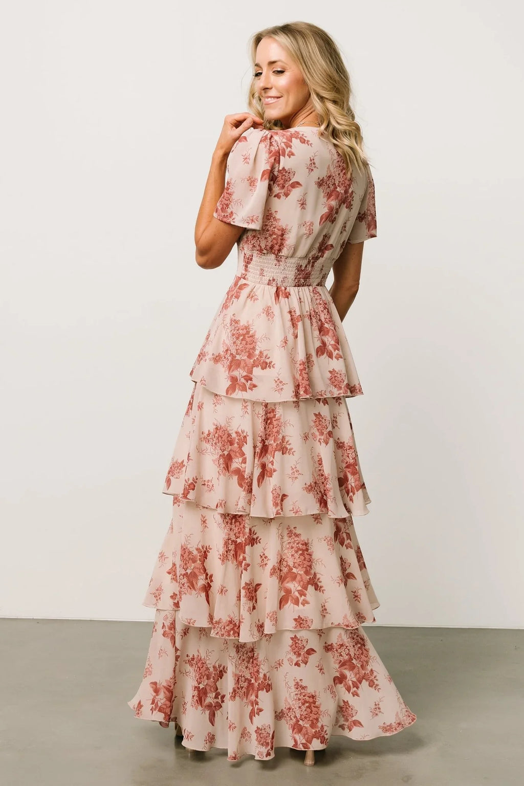 Montaigne Ruffle Maxi Dress | Rose Floral