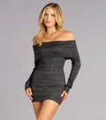Soft Stunner Off-The-Shoulder Mini Dress