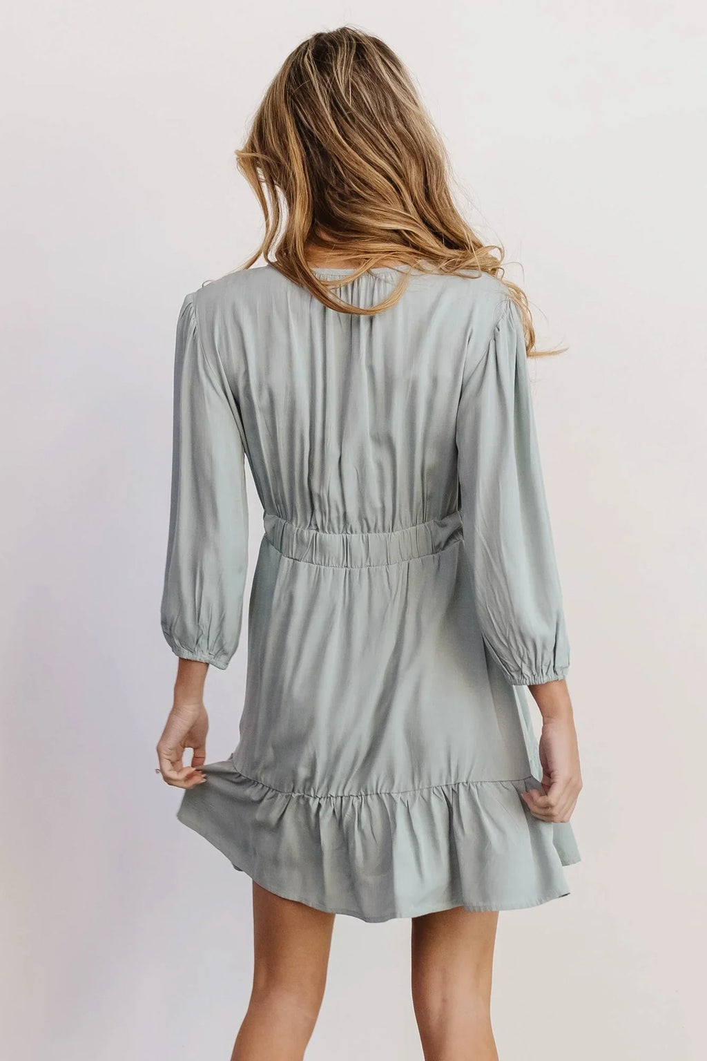 Amelia Boho Mini Dress | Sage
