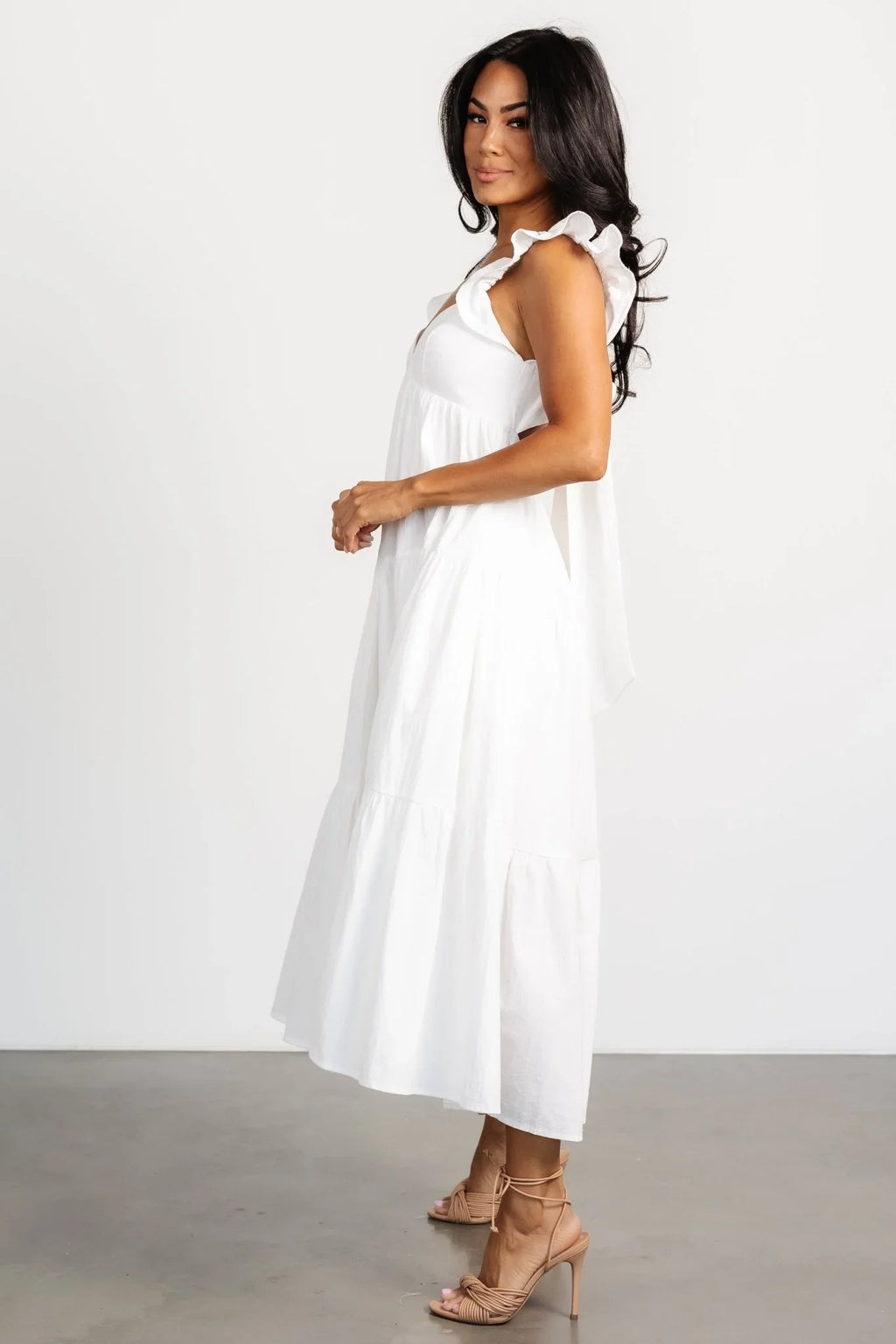 Aria Back Tie Dress | Off White