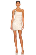 La Lune Asymmetrical Bias Cowl Mini Dress