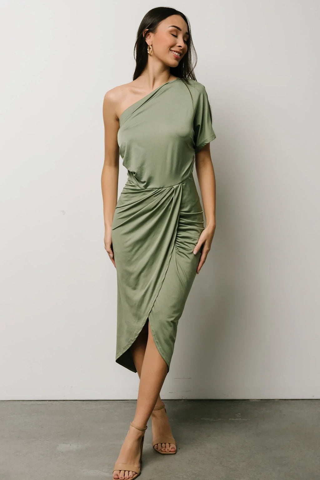 Addison Midi Dress | Dusty Sage