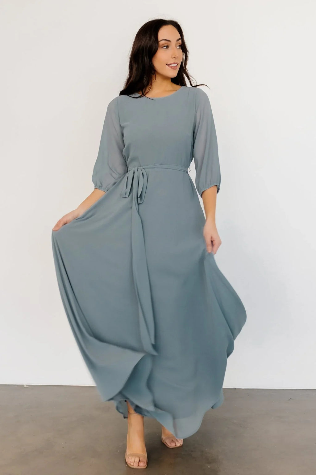 Rebecca Maxi Dress | Dusty Blue